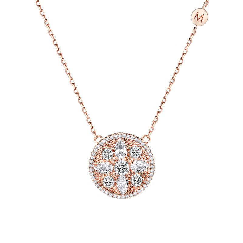 瑪汀薇思 圆形亮钻项链
