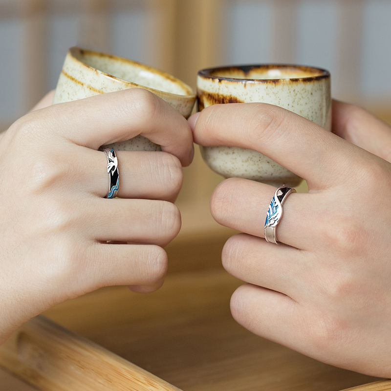 花芽原创 镂空滴油戒指