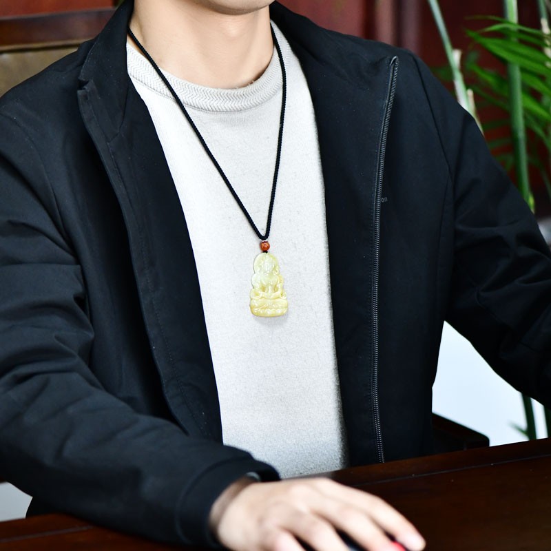 可玉可求 观音 翡翠吊坠