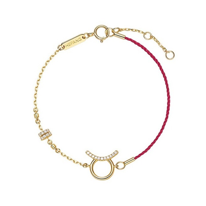 何方珠宝 萌趣小牛手链