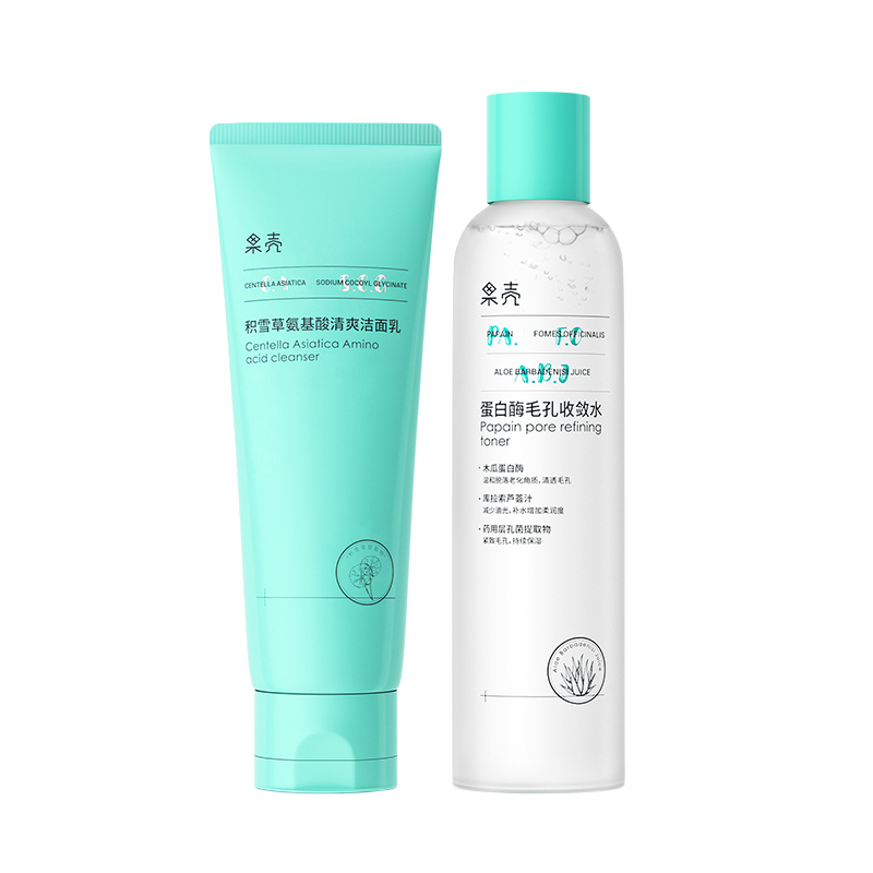 果壳 双重净油水润护肤套装