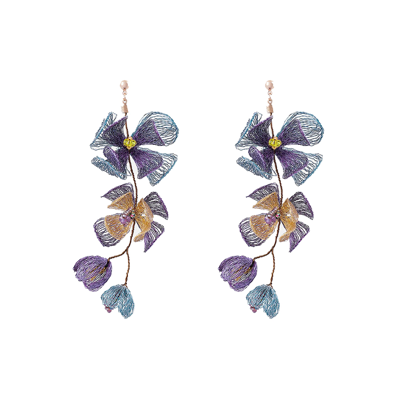 茜子 鸢尾花耳饰