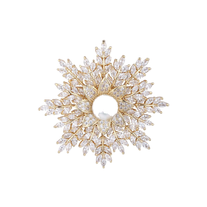 Eternelle复古雪花胸针