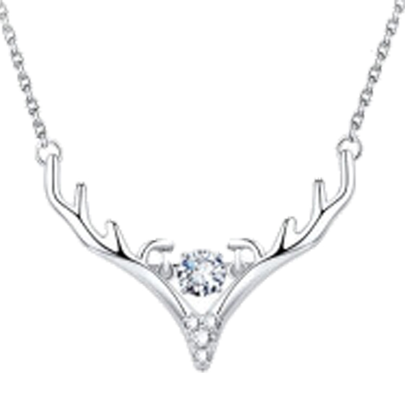 Mymiss 镶钻鹿角项链