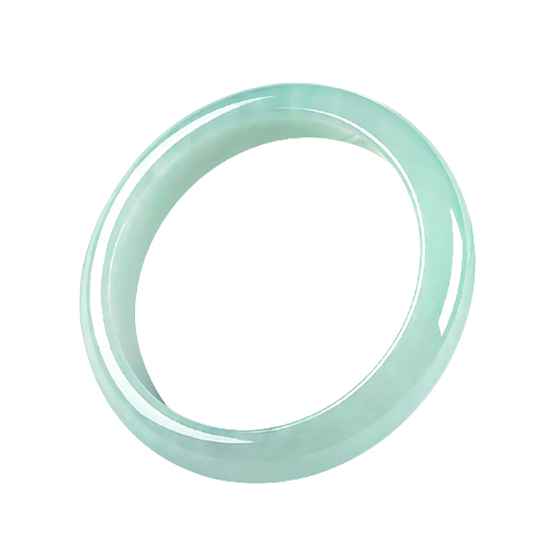 碧玉尊 冰糯种浅绿翡翠手镯