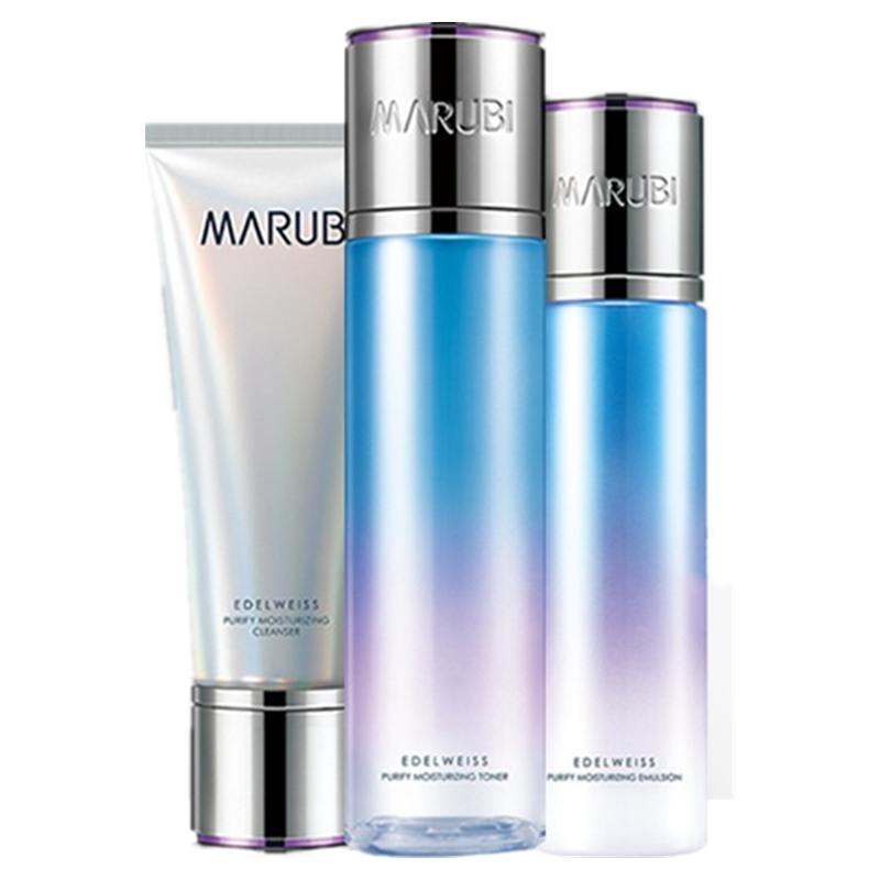 丸美 雪绒花纯净补水护肤套装