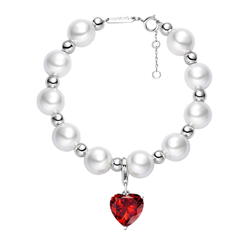 何方珠宝爱心波波手链