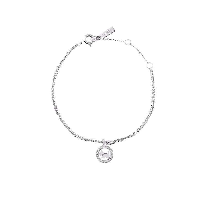 AGATHA圆形闪石小狗手链