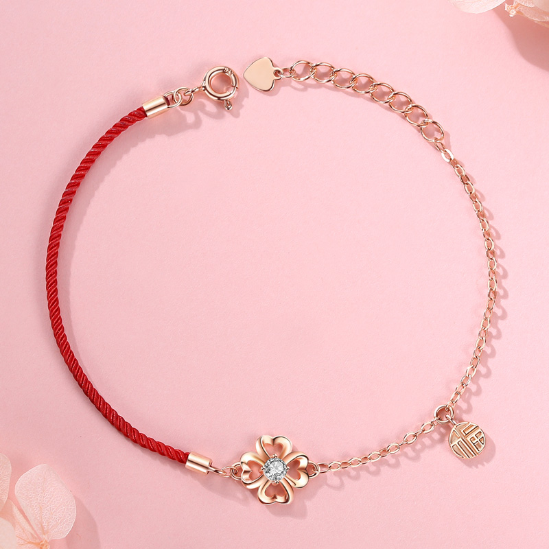 豪至尊幸福四叶草手链
