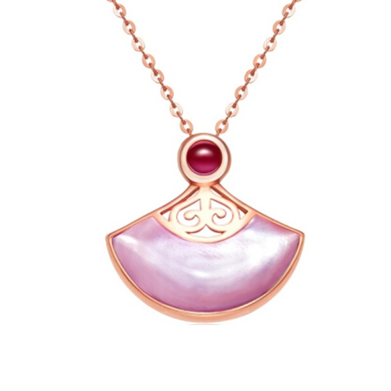 劳拉图 红宝石扇子 项链