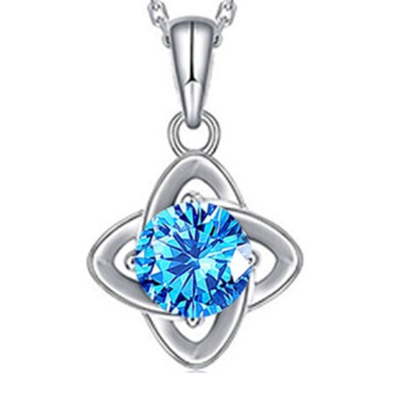 赫莉 莫桑吊坠 项链