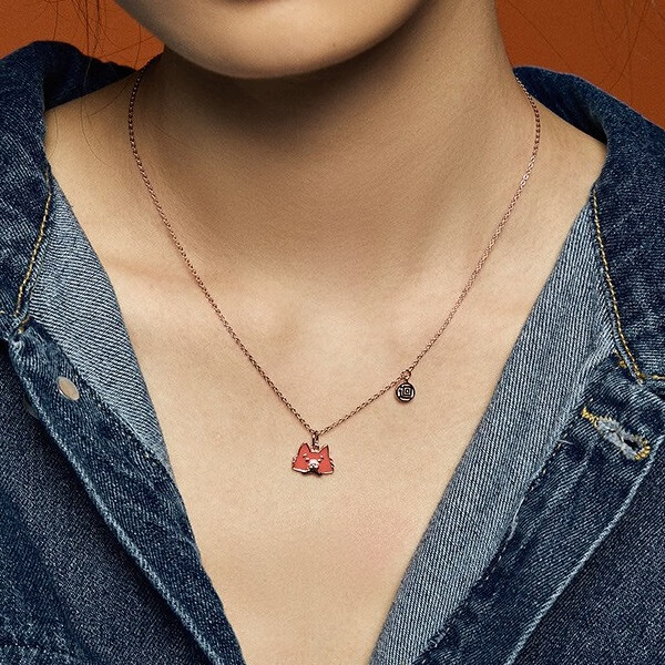 卡蒂罗 变色猫咪项链