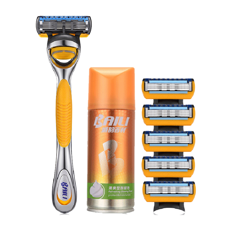 百利 5层刀头手动剃须刀