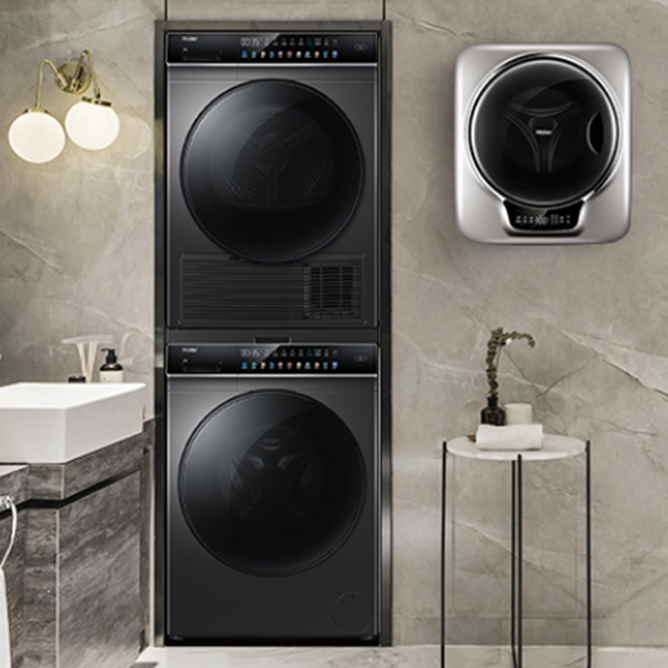 海尔 彩色触控屏 洗烘套装