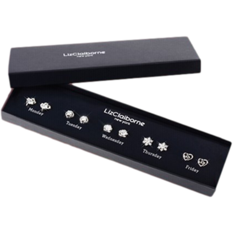 缔晶 珍珠长短款四叶草纯银耳饰