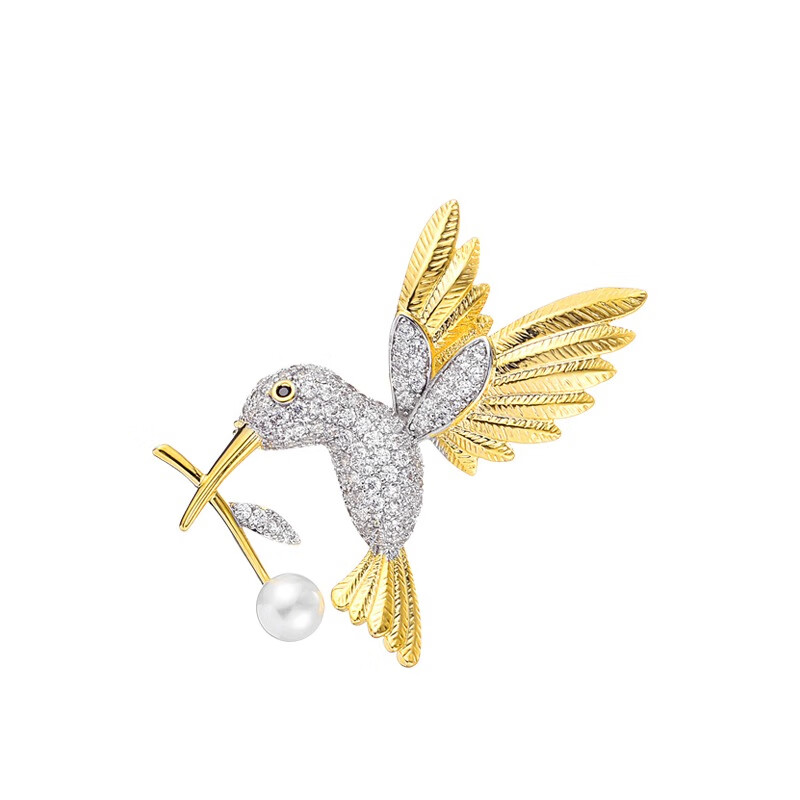 唐后鸟语花香优雅胸针