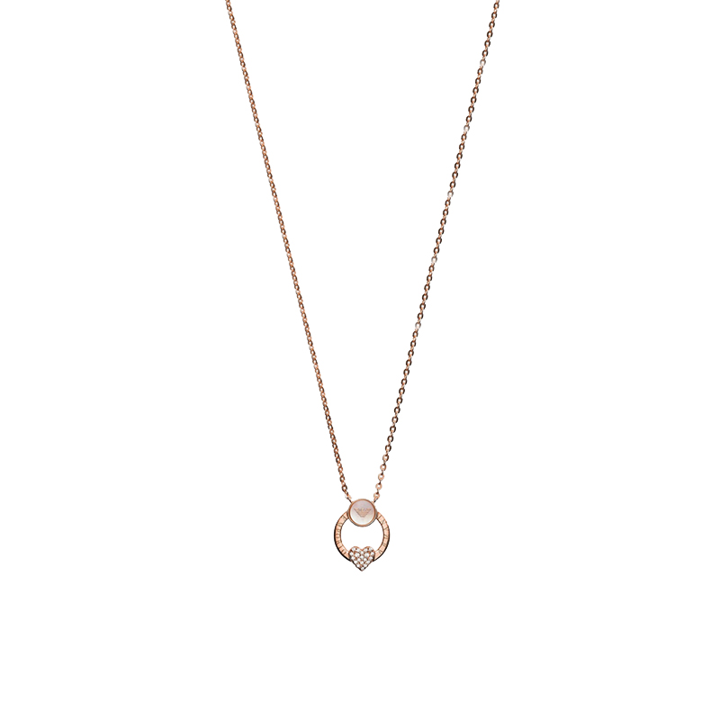 阿玛尼 圆环心形 项链