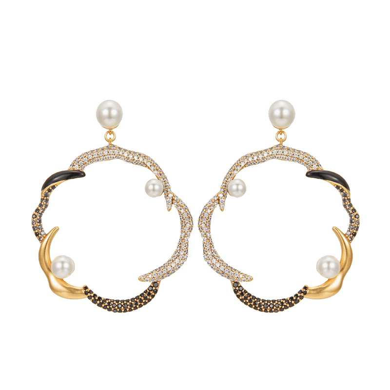 翡拉拉 山茶花系列耳环