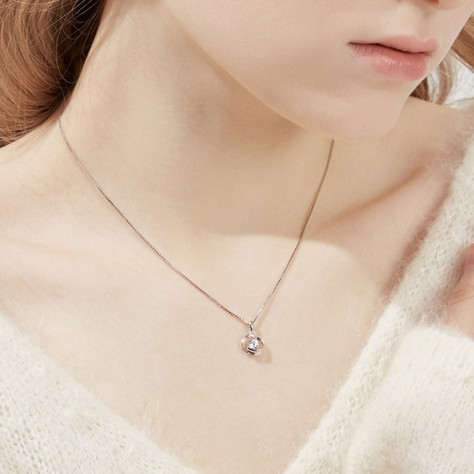 卡蒂罗 纯银四叶草项链