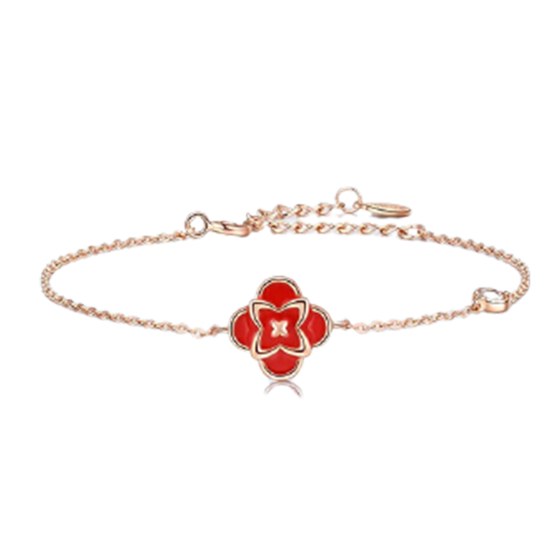 卡蒂罗 925银四叶草手链