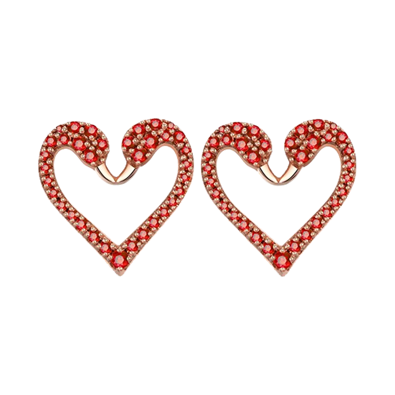 MyMiss 镂空心形 耳钉