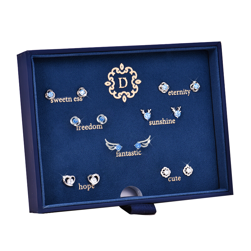 缔晶 爪镶工艺 耳钉