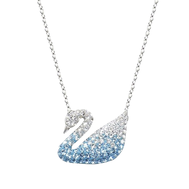 施华洛世奇蓝色天鹅项链