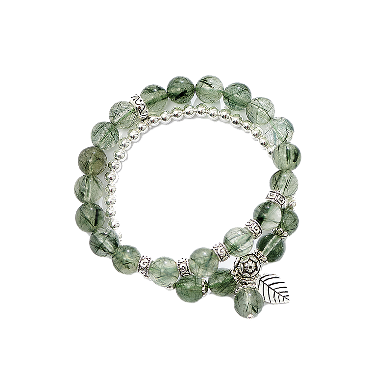 TOPGIRL 绿发晶双圈手链