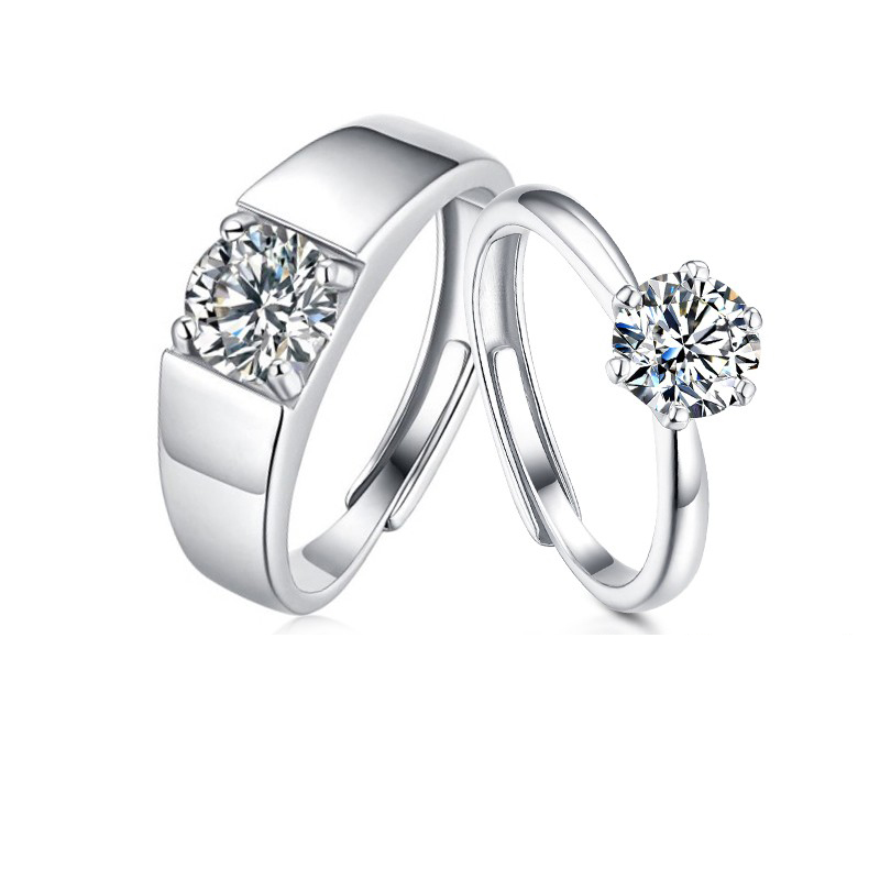 艾素 1克拉莫桑石活口戒指