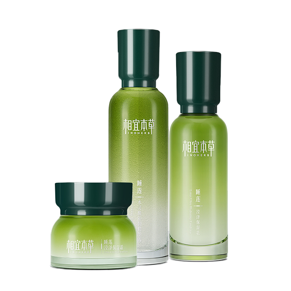 相宜本草 睡莲高保湿水乳套装