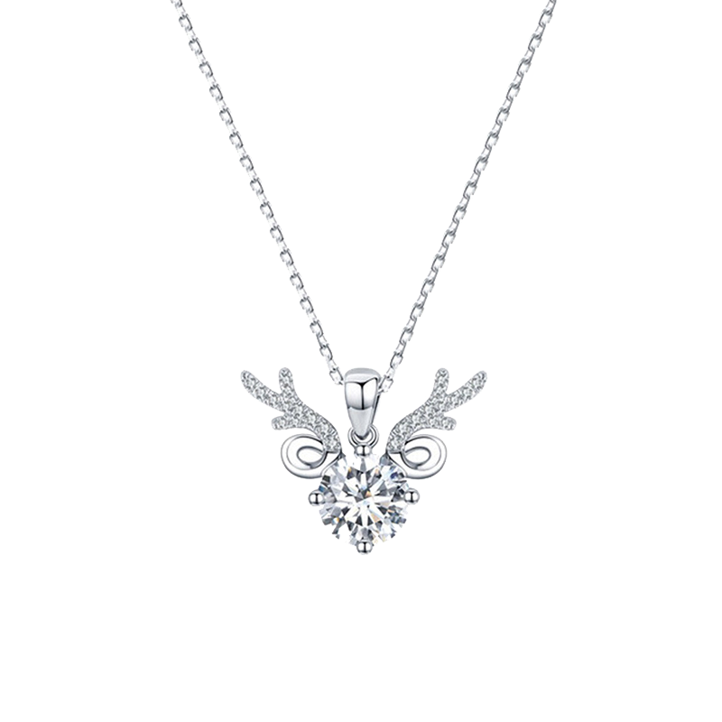 蒂梵思町 莫桑石鹿角项链