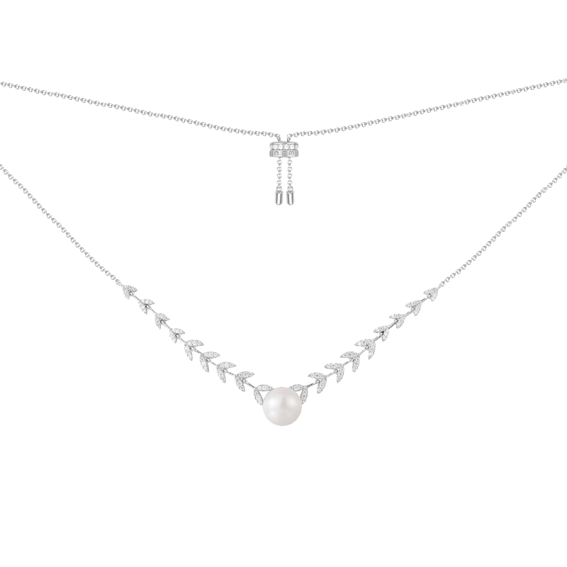 APM 珍珠花瓣吊坠 项链