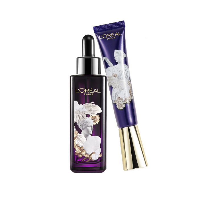 欧莱雅 黑精华紫熨斗卢浮宫套装