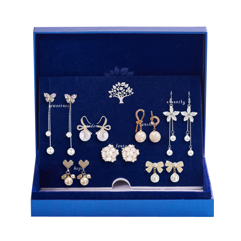 缔晶 一周七对耳钉套装