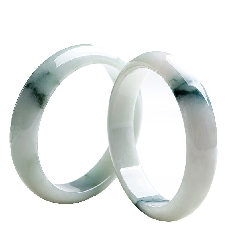 净心石飘花翡翠玉女款手镯