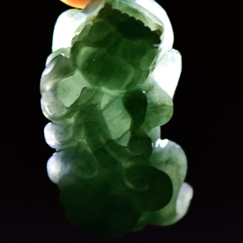 千载一玉 油绿貔貅翡翠吊坠