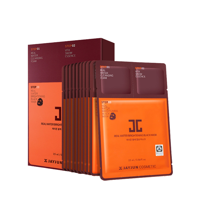 捷俊 黑色水光三部曲面膜