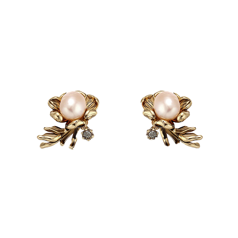 茜子 不规则花朵 耳饰