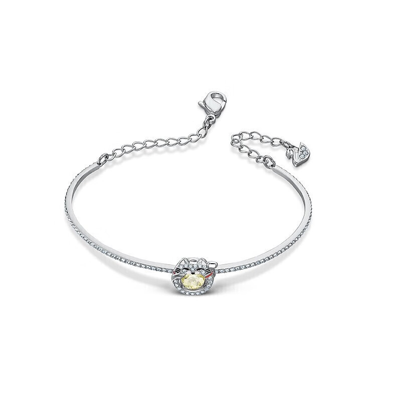 施华洛世奇 镀白金手链