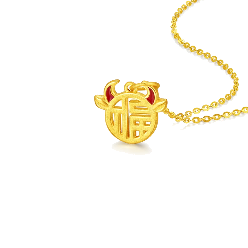 喜鹿 生肖牛项链