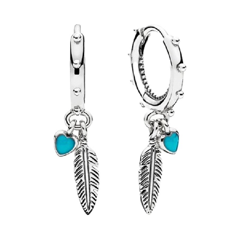 潘多拉 羽毛 耳环