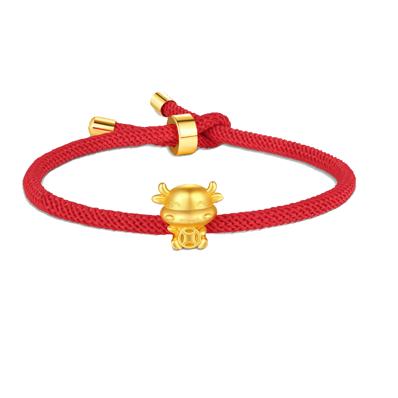喜鹿 生肖牛红绳 手链
