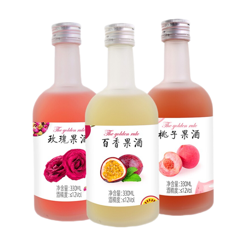 黄金法则 微醺百香果桃花酿果酒
