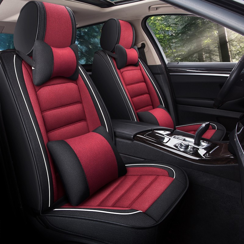 智匠心 亚麻材质全包围坐垫套