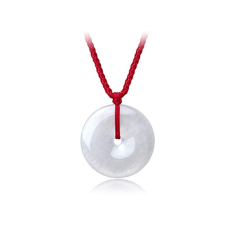 周大福简约平安扣翡翠吊坠