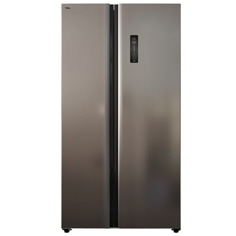 TCL 一体式双变频对开门冰箱