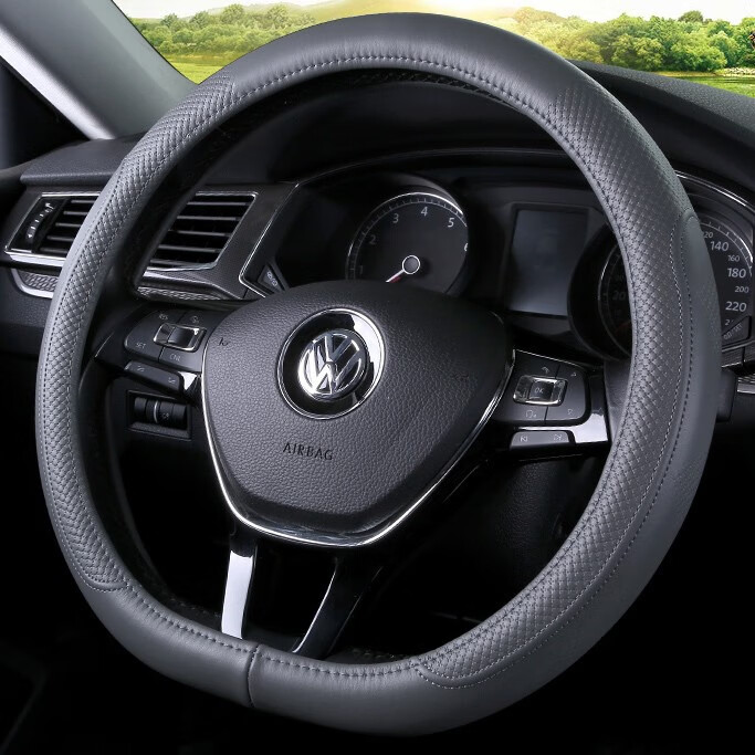 大众 真皮好用方向盘套