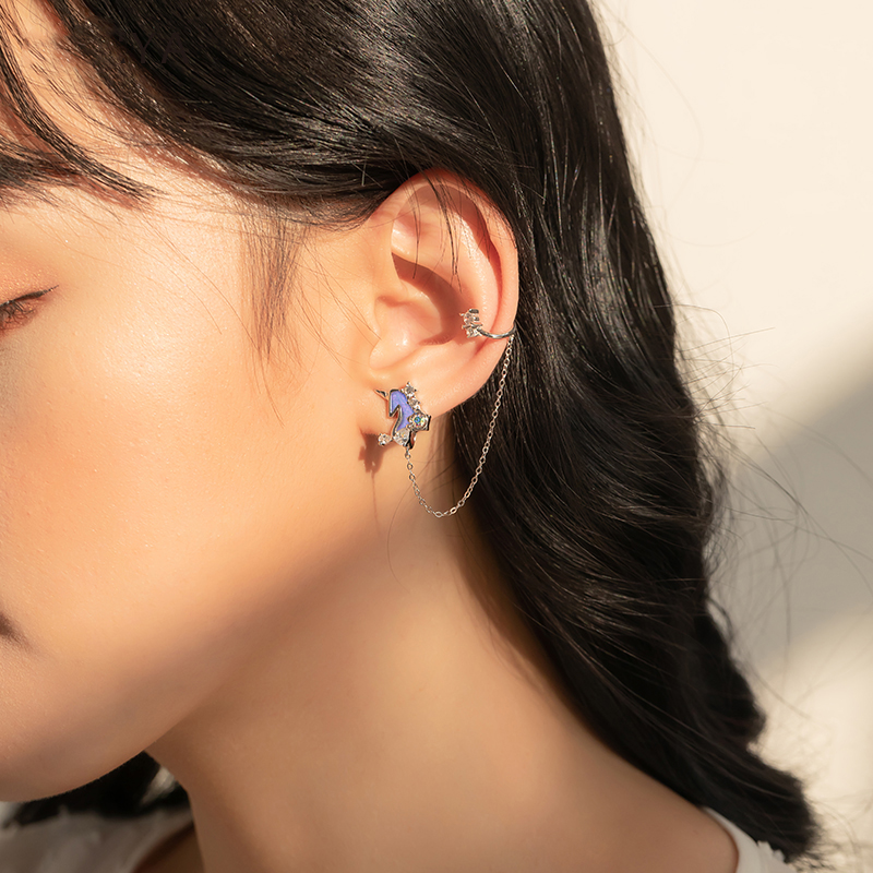 花芽 沐光独角兽银耳饰