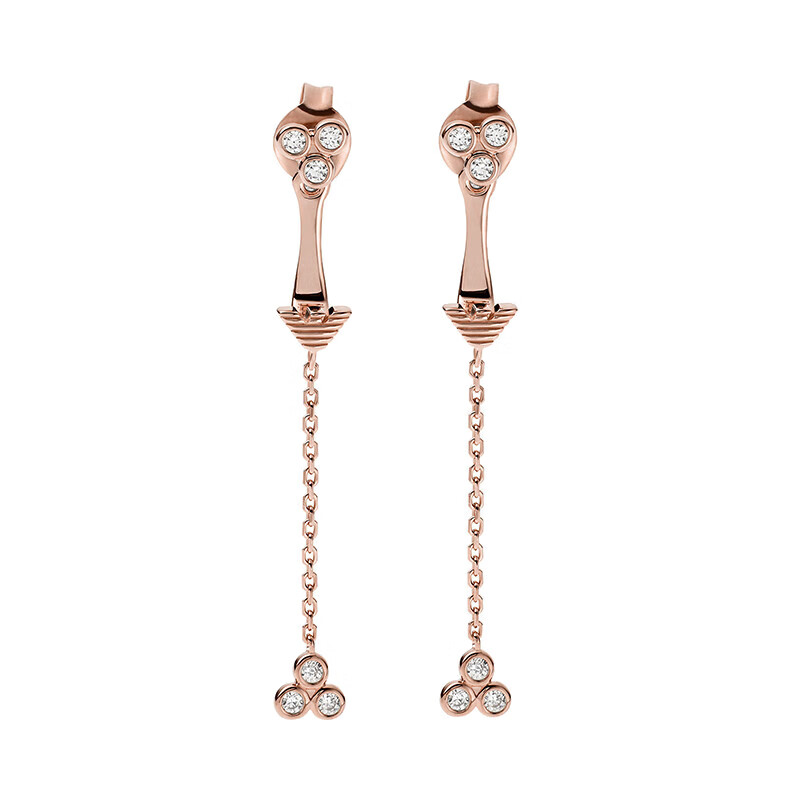 阿玛尼 流苏幸运草耳饰