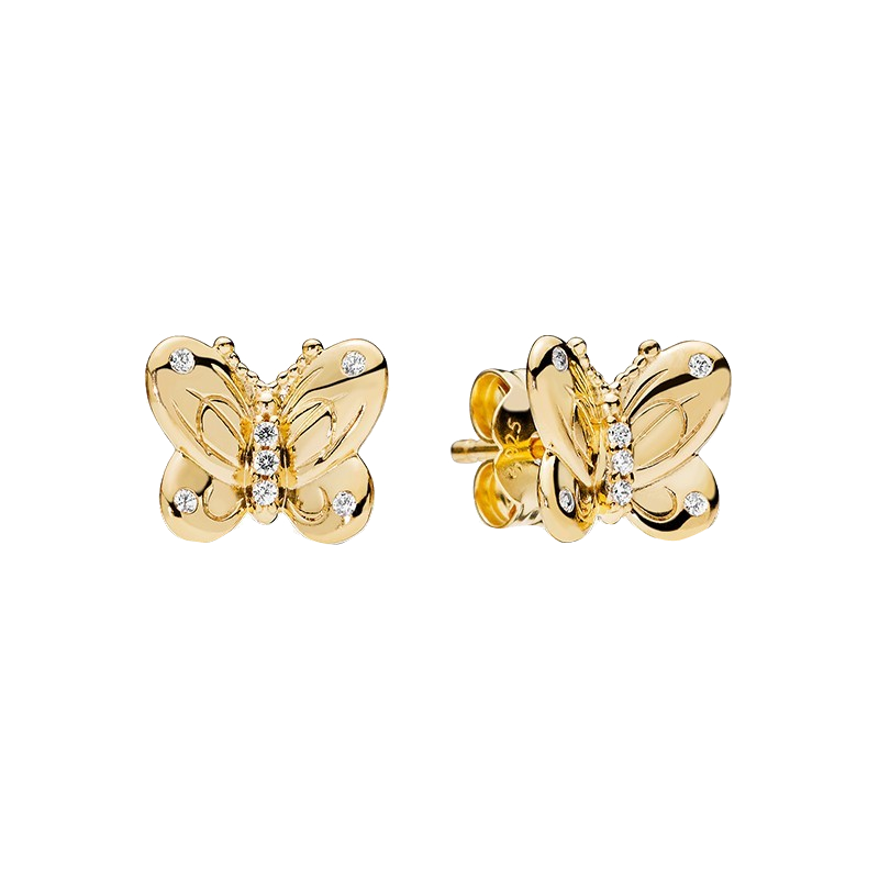 潘多拉 闪耀金蝶耳饰